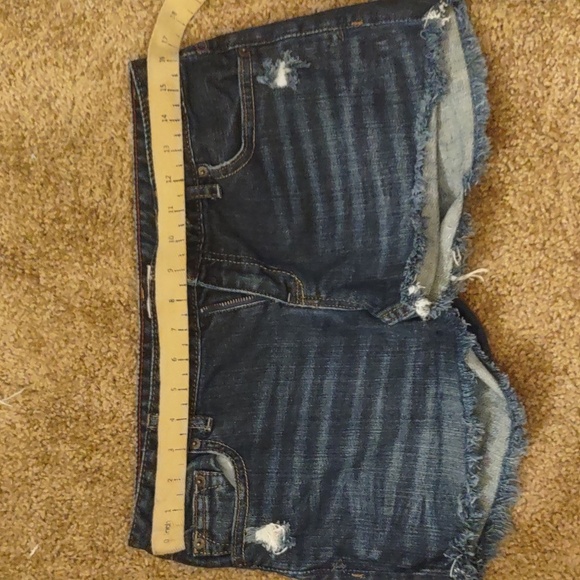 USED AEROPOSTALE DISTRESSED SIZE 7/8 REGULAR CHELSEA BOOTCUT SHORTS - Picture 11 of 15